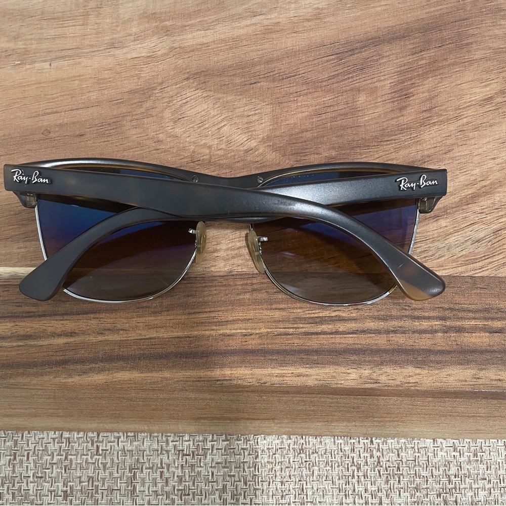 RAY BAN Clubmaster RB4175 Matte Havana Oversized Square Oval Sunglass 57-16-145 - Picture 5 of 16